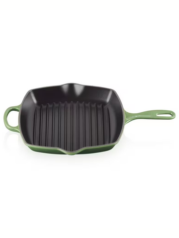 Enameled Cast Iron Grill Pan 10 inch – Perfect for Indoor Grilling & Searing