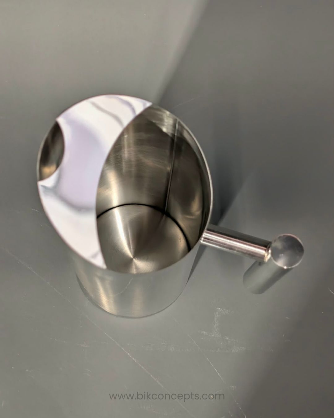 Commercial Stainless Steel Water Pitcher, 1.5 Liter Stainless Beverage Jug, Hotel Room Service Water Jug, Catering Stainless Steel Carafe, Modern Cylinder Beverage Pitcher, Stainless Steel Pitcher with Ice Guard, Commercial Dining Room Water Pitcher, Silver Stainless Steel Serving Jug, Hotel Banquet Water Pitcher, Restaurant Metal Drink Pitcher