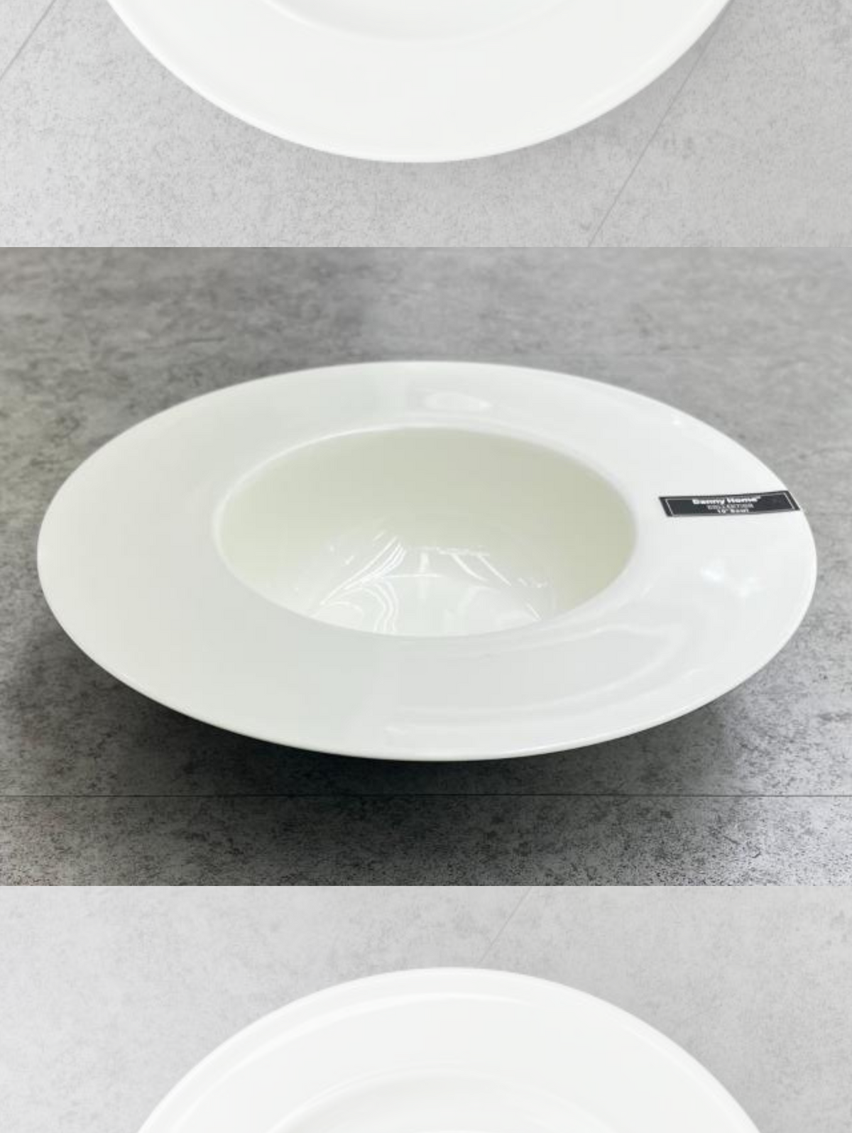 10 Inch Deep Fine Bone China Pasta Plates Set of 6, Wide Rimmed Porcelain Soup Bowls for Restaurants, Luxury Deep Pasta Dishes for Cafes, Commercial Grade Dishwasher Safe Dinnerware, Elegant Home Hospitality Tableware, BIK Concepts Deep Porcelain Plate Set