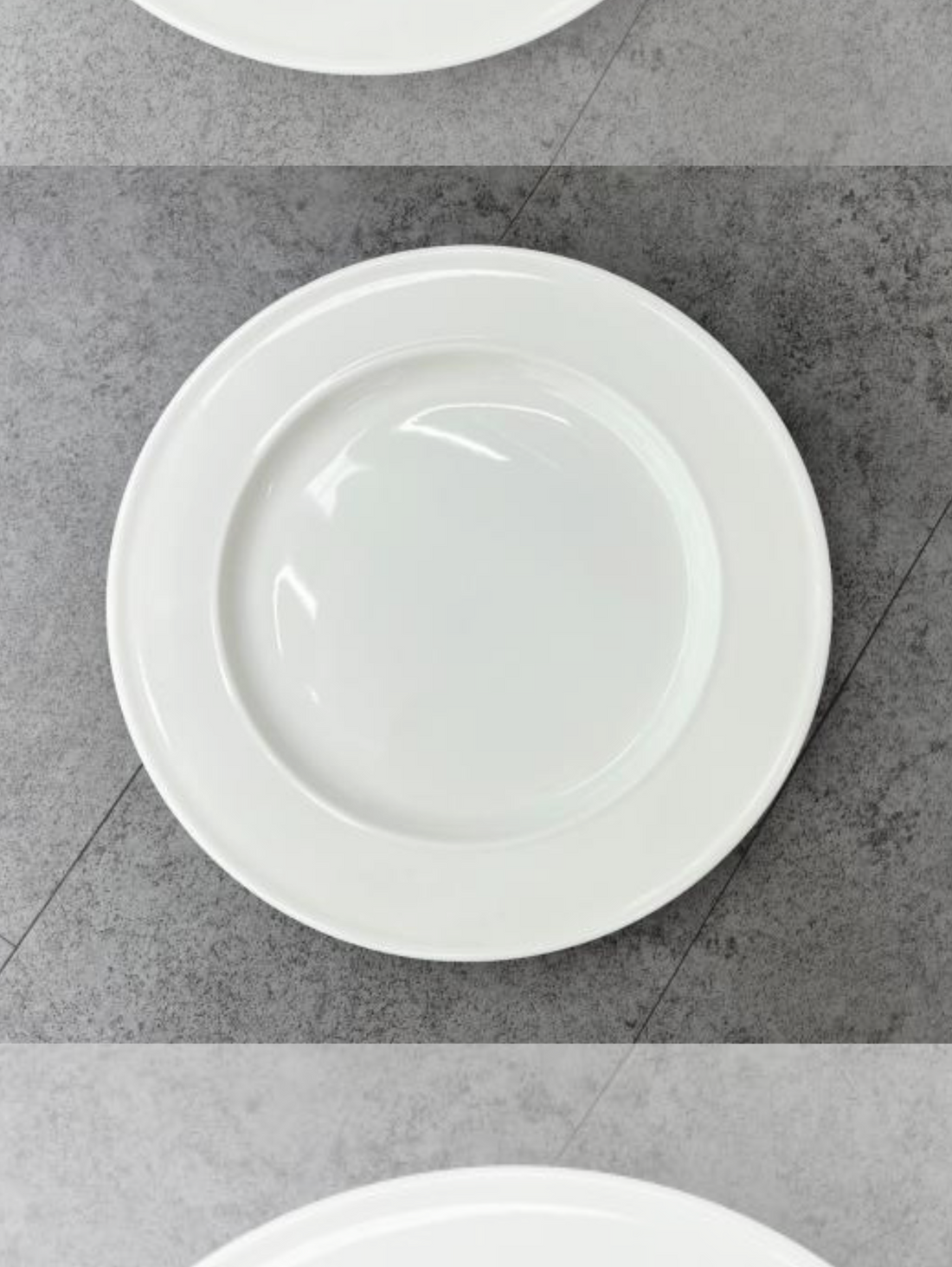 10 Inch Fine Bone China Dinner Plates Set of 6, Fine Bone China Plates for Restaurants and Cafes, Luxury Main Course Dinnerware with Wide Rim, Commercial Grade Dishwasher Safe Porcelain, Elegant Home Hospitality Dinner Plates, BIK Concepts Large Plate Set