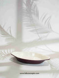 8.5 inch boat platter, Merlot melamine dish, oval red serving plate, shatterproof appetizer platter, unbreakable sushi plate, red melamine serving ware.