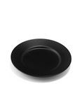 8.5-Inch Black Porcelain Dessert Plate