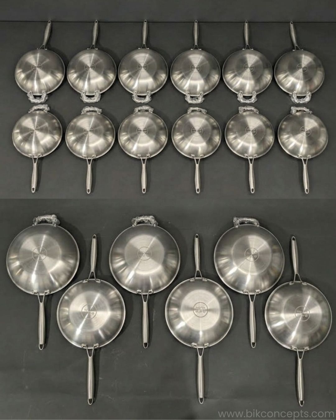 Commercial Stainless Steel Karahi Pan, 12 Inch Stainless Steel Wok with Long Handle, Heavy Duty Restaurant Kadai Pan, Stainless Steel Stir Fry Wok Flat Bottom, Commercial Hotel Cookware Karahi, Catering Stainless Steel Frying Pan, SUS 304 Stainless Steel Karahi 12 Inch, Deep Stainless Steel Chef Pan with Helper Handle, High Heat Commercial Induction Wok, Professional Grade Silver Stainless Steel Kadai