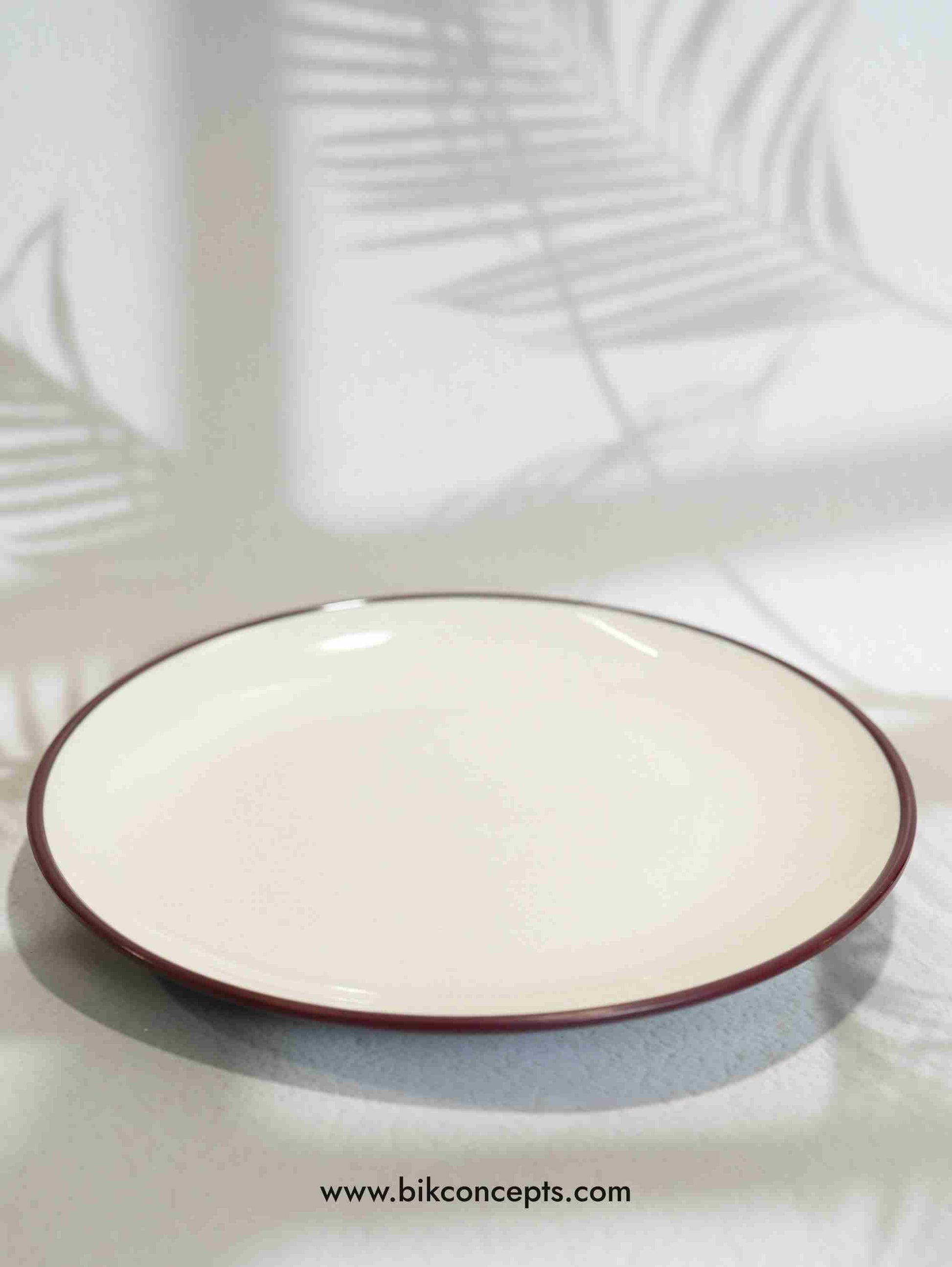 8 inch dessert plate, Merlot melamine plate, red shatterproof plate, unbreakable appetizer dish, wine red dinnerware, melamine salad plate.