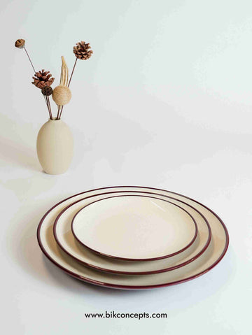 12" Merlot Red Large Dinner Plate – Shatterproof Melamine Charger