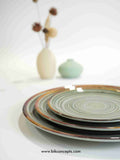 willow green melamine plate, sage green shatterproof plate, unbreakable appetizer dish, green dinnerware, melamine plate.