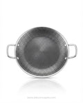Honeycomb Stainless Steel Tawa 14 Inch, Scratch Resistant Crepe Pan Non Stick, Heavy Duty Commercial Flat Griddle Pan, Induction Ready Stainless Steel Flatbread Pan, SUS 316 Stainless Steel Dosa Tawa, Metal Utensil Safe Non Stick Crepe Maker, Dual Handle Commercial Roti Pan, 14 Inch Stainless Steel Flat Skillet, Hotel Catering Buffet Griddle Pan, Hybrid Stainless Steel Flat Cookware