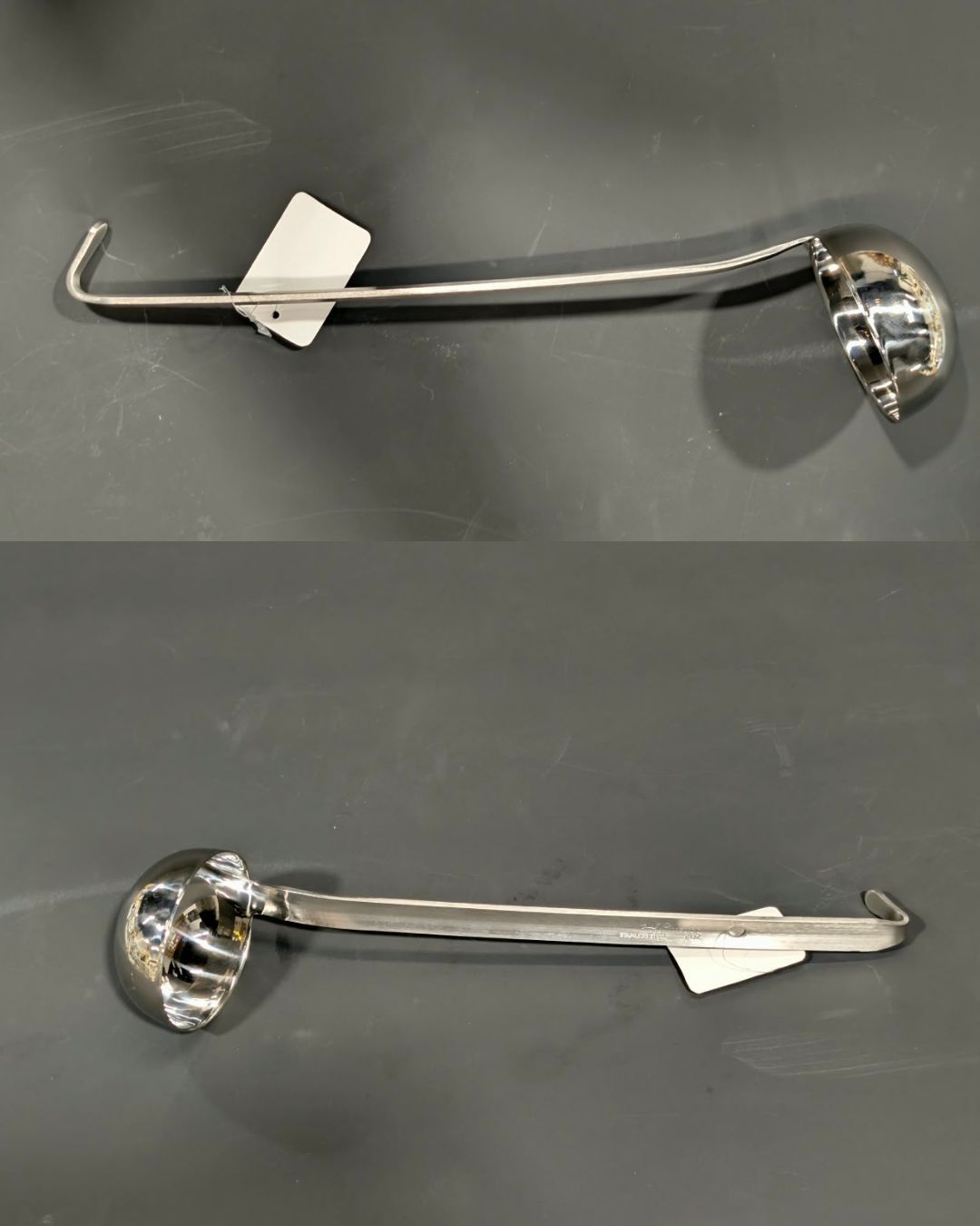 Heavy Duty Stainless Steel 5 oz Ladle, Commercial Grade Soup Ladle 14.5 Inch, Thick Metal Portion Control Ladle, One Piece Stainless Steel Serving Ladle, Hotel Buffet Soup Ladle with Hook, Professional Catering Gravy Ladle 5 oz, Large Stainless Steel Ladle for Stockpot, Restaurant Quality Metal Sauce Dipper, Premium Silver Serving Ladle Bulk, Durable Stainless Steel Punch Bowl Ladle