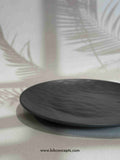 10 inch dinner plate, onyx melamine plate, black shatterproof plate, unbreakable dinnerware, matte black outdoor plates, melamine dinner plate
