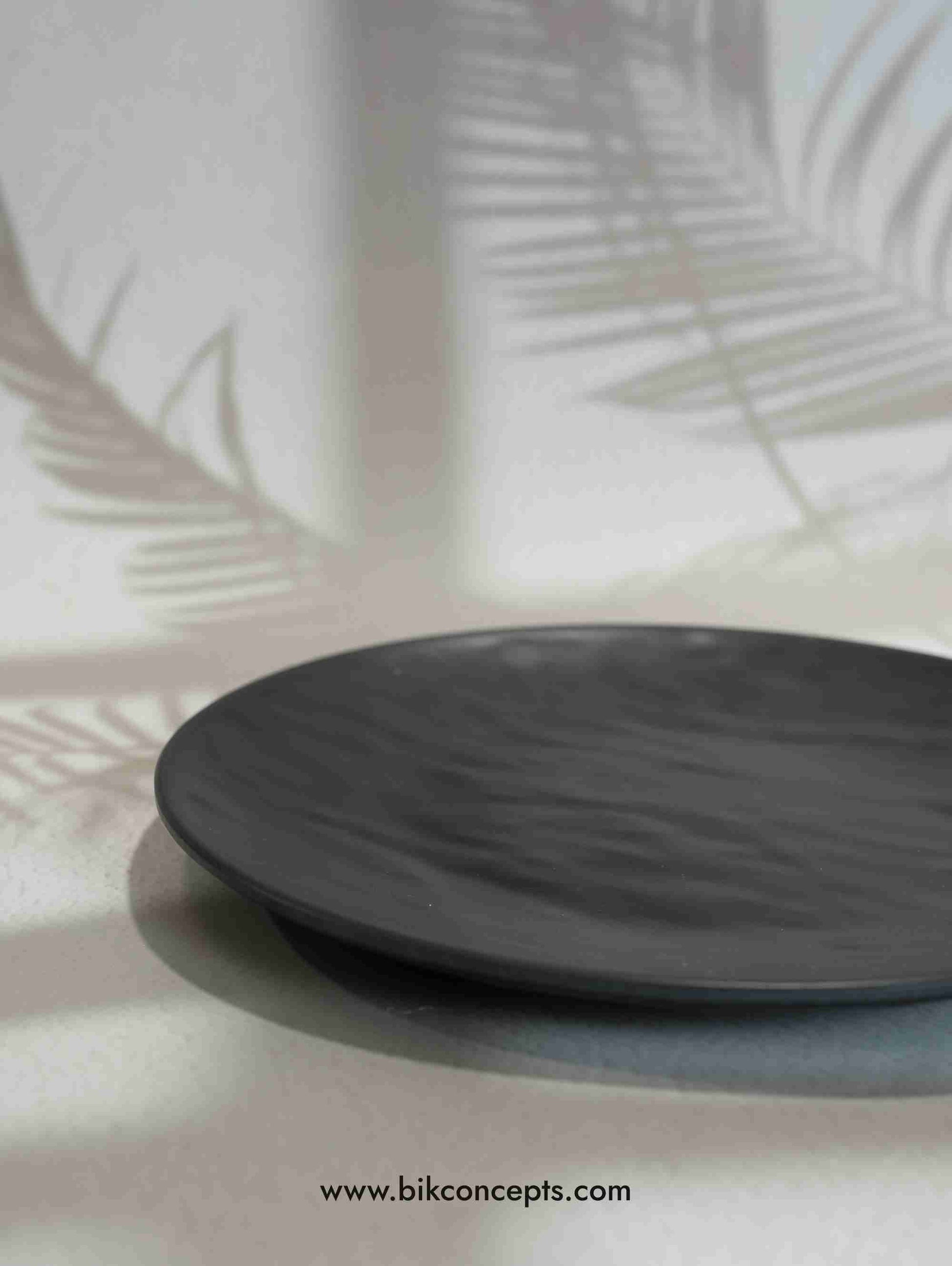 10 inch dinner plate, onyx melamine plate, black shatterproof plate, unbreakable dinnerware, matte black outdoor plates, melamine dinner plate