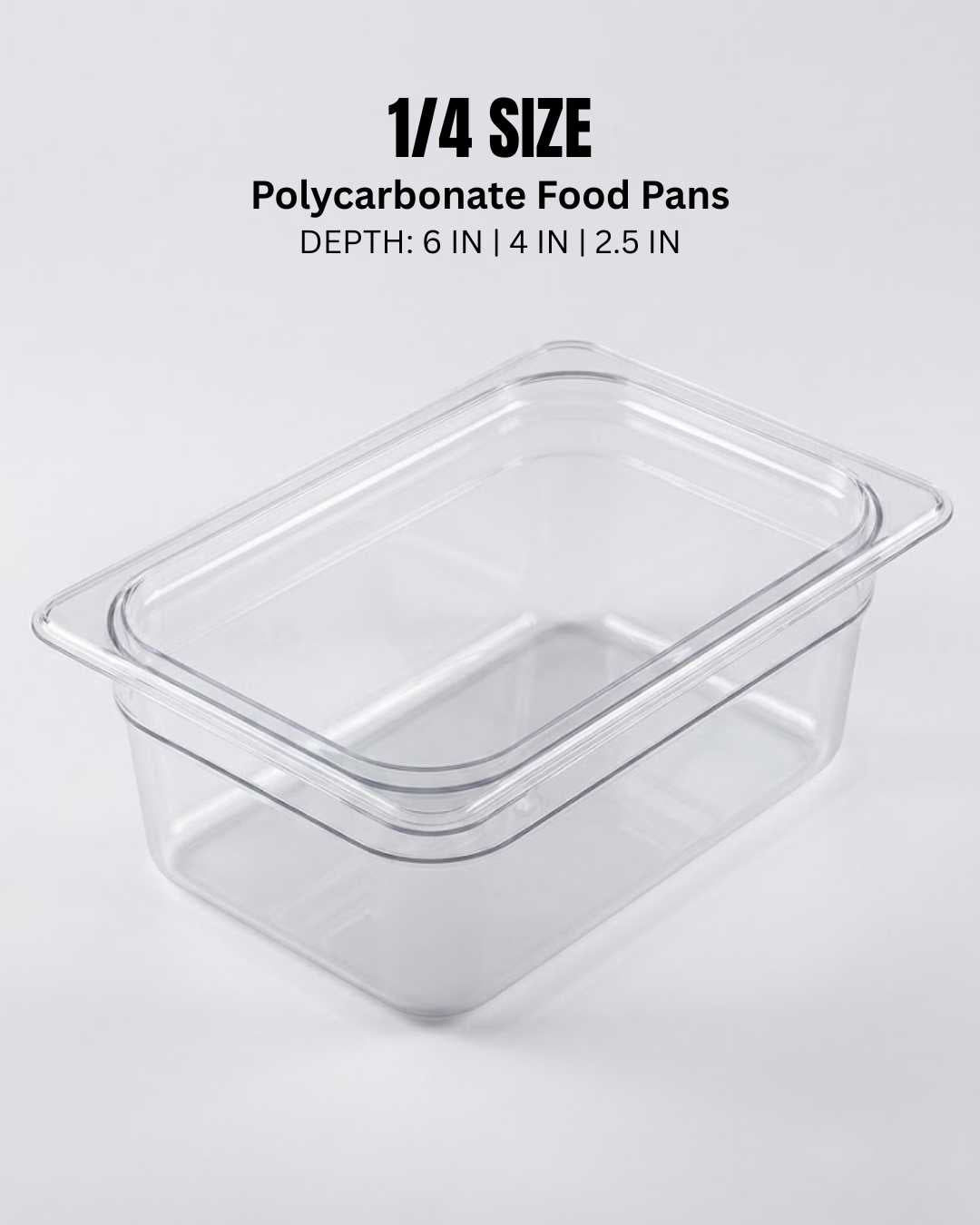 1/4 Size Food Pans, Clear Plastic Hotel Pans, Catering Prep Containers, Refrigerator Organizer Bins, Shatterproof Salad Bar Trays, Commercial Sandwich Table Pans, Home Meal Prep Containers, Polycarbonate Food Storage