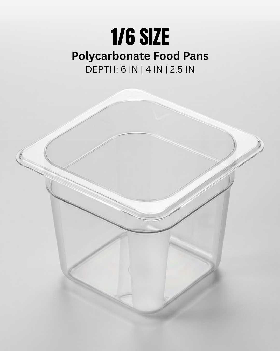 1/6 Size Food Pans, Clear Plastic Hotel Pans, Catering Topping Containers, Refrigerator Organizer Bins, Shatterproof Condiment Trays, Commercial Sandwich Table Pans, Home Meal Prep Containers, Polycarbonate Food Storage