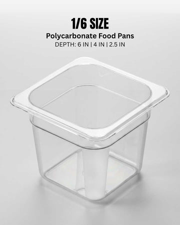 1/6 Size Food Pans, Clear Plastic Hotel Pans, Catering Topping Containers, Refrigerator Organizer Bins, Shatterproof Condiment Trays, Commercial Sandwich Table Pans, Home Meal Prep Containers, Polycarbonate Food Storage