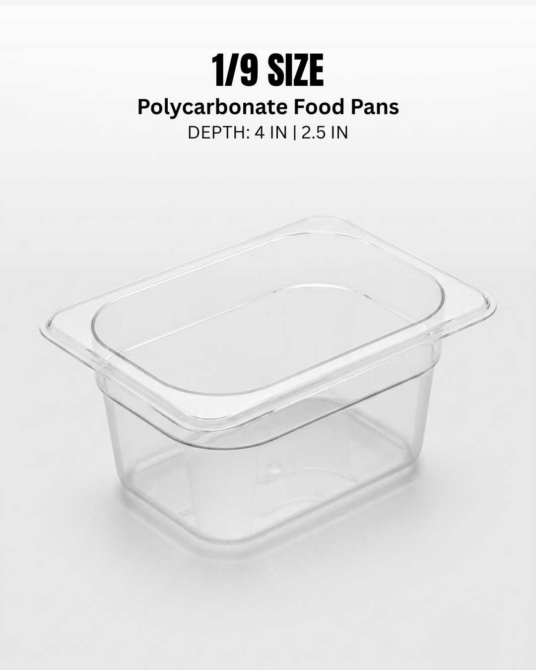 1/9 Size Food Pans, Clear Plastic Spice Trays, Catering Condiment Pans, Shatterproof Topping Bins, Refrigerator Organizer Pots, Food Truck Prep Containers, Mini Polycarbonate Food Storage, Commercial Sauce Inserts, Small Meal Prep Containers
