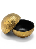 Gold Hammered Textured Bowls with Lids