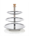 3 Tier Stainless Steel Serving Platter, Mirror Finish Dessert Stand 15 Inch, Tiered Pastry Display Tray Silver, Hotel Buffet Catering Serving Stand, High Tea Tiered Serving Tray, Commercial Stainless Steel Appetizer Stand, Footed 3 Tier Cupcake Stand Silver, Stainless Steel Buffet Risers and Displays