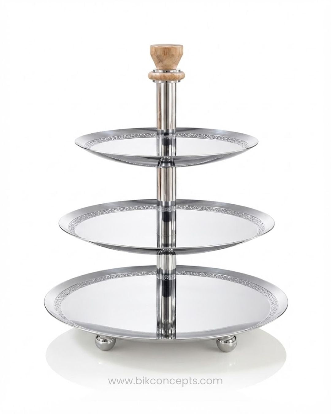 3 Tier Stainless Steel Serving Platter, Mirror Finish Dessert Stand 15 Inch, Tiered Pastry Display Tray Silver, Hotel Buffet Catering Serving Stand, High Tea Tiered Serving Tray, Commercial Stainless Steel Appetizer Stand, Footed 3 Tier Cupcake Stand Silver, Stainless Steel Buffet Risers and Displays