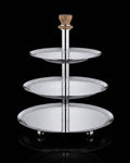 3 Tier Stainless Steel Serving Platter, Mirror Finish Dessert Stand 15 Inch, Tiered Pastry Display Tray Silver, Hotel Buffet Catering Serving Stand, High Tea Tiered Serving Tray, Commercial Stainless Steel Appetizer Stand, Footed 3 Tier Cupcake Stand Silver, Stainless Steel Buffet Risers and Displays