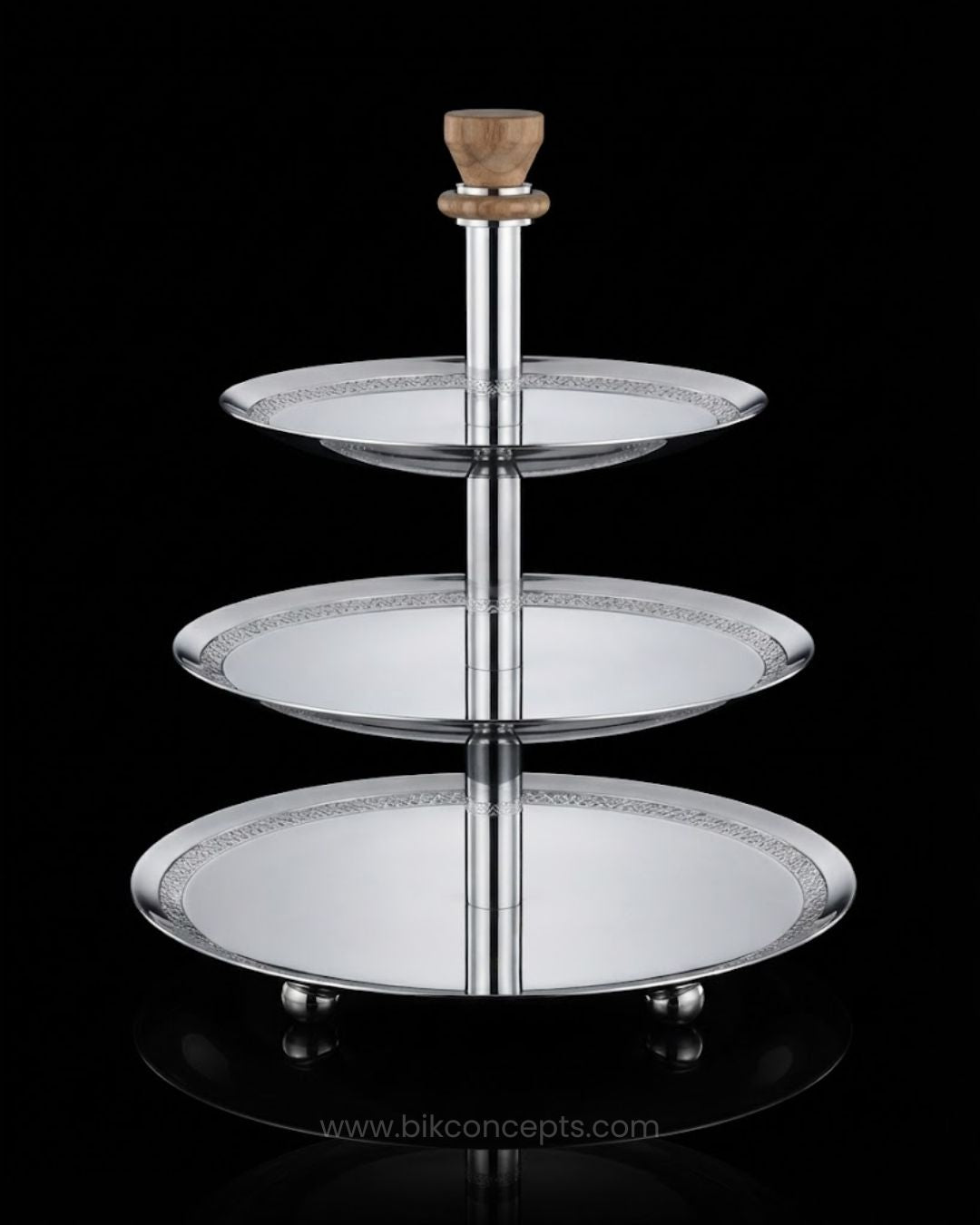 3 Tier Stainless Steel Serving Platter, Mirror Finish Dessert Stand 15 Inch, Tiered Pastry Display Tray Silver, Hotel Buffet Catering Serving Stand, High Tea Tiered Serving Tray, Commercial Stainless Steel Appetizer Stand, Footed 3 Tier Cupcake Stand Silver, Stainless Steel Buffet Risers and Displays