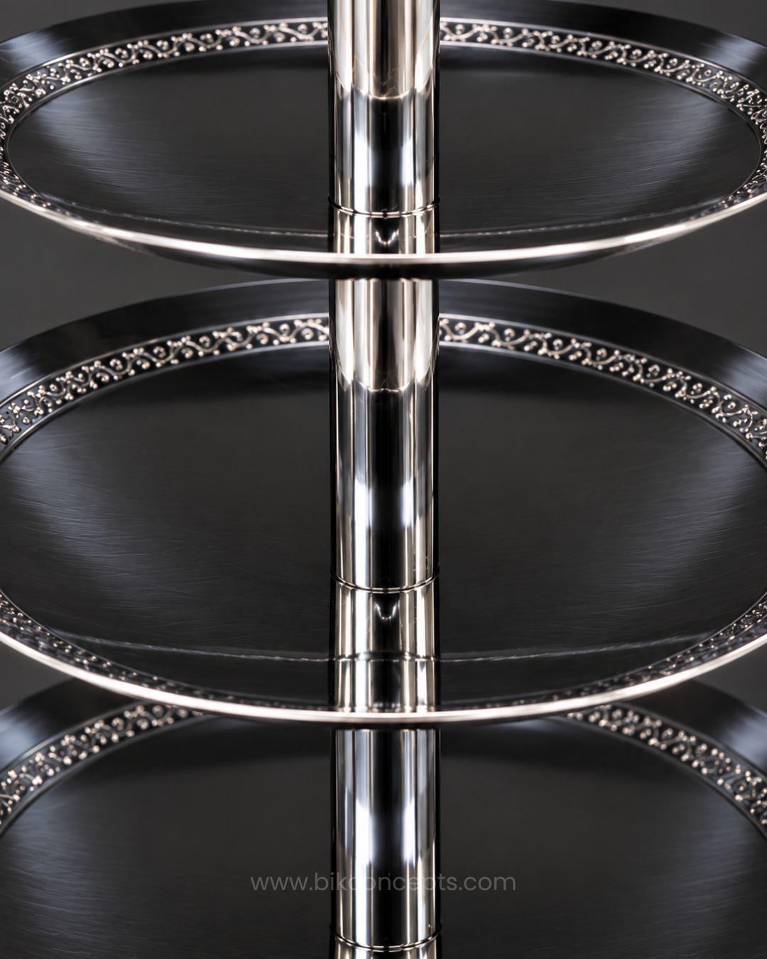 3 Tier Stainless Steel Serving Platter, Mirror Finish Dessert Stand 15 Inch, Tiered Pastry Display Tray Silver, Hotel Buffet Catering Serving Stand, High Tea Tiered Serving Tray, Commercial Stainless Steel Appetizer Stand, Footed 3 Tier Cupcake Stand Silver, Stainless Steel Buffet Risers and Displays