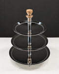 3 Tier Stainless Steel Serving Platter, Mirror Finish Dessert Stand 15 Inch, Tiered Pastry Display Tray Silver, Hotel Buffet Catering Serving Stand, High Tea Tiered Serving Tray, Commercial Stainless Steel Appetizer Stand, Footed 3 Tier Cupcake Stand Silver, Stainless Steel Buffet Risers and Displays