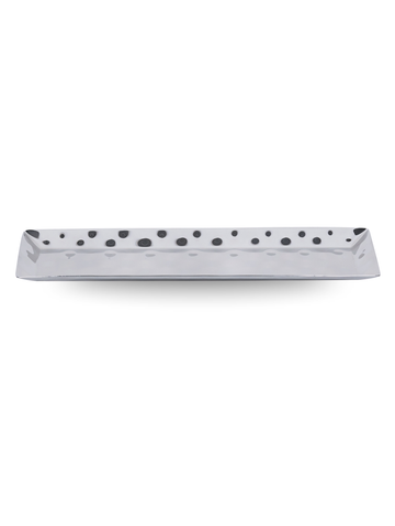 Luxury Serving Tray | Modern Rectangular Hammered Stainless Steel Platter Dish