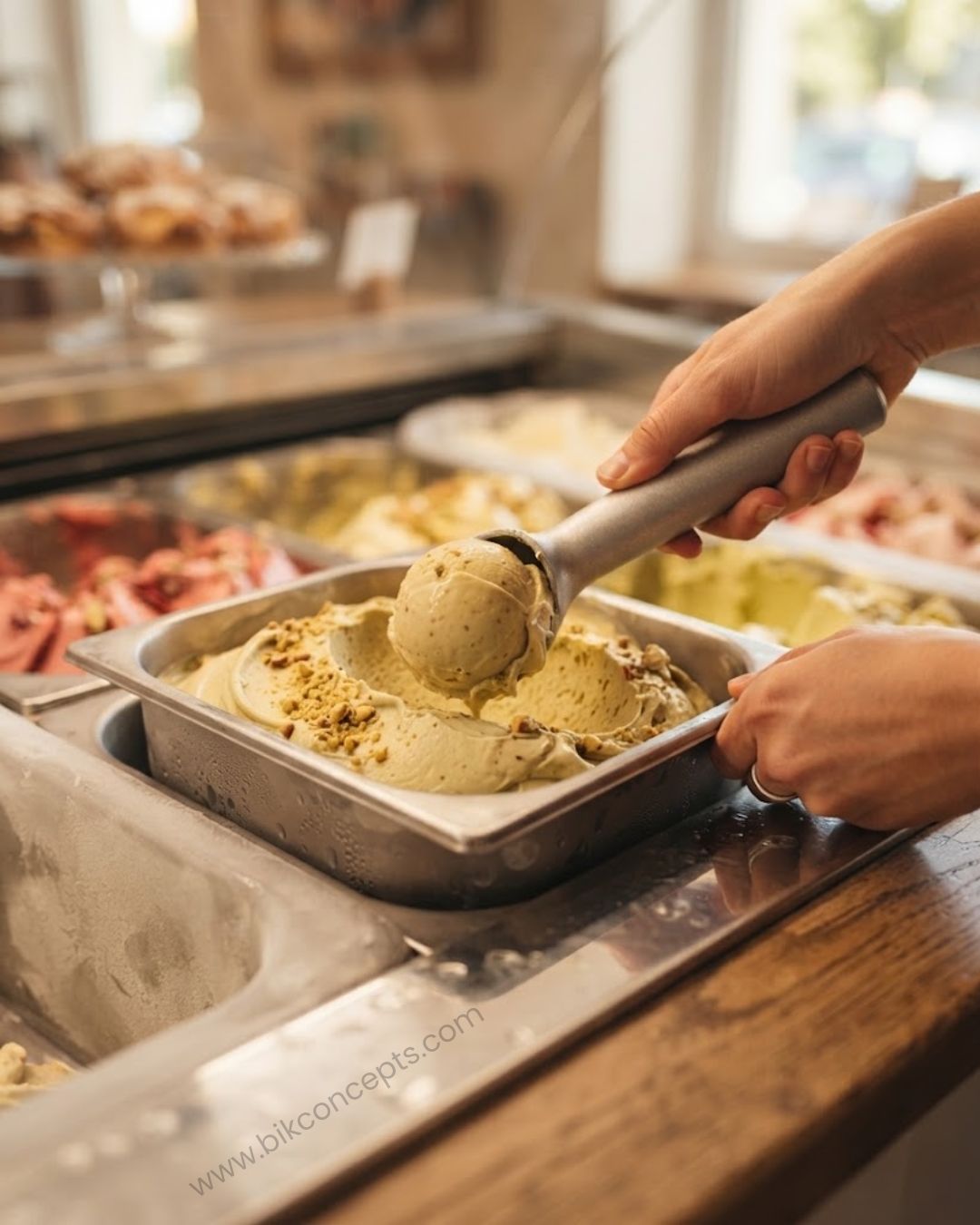 Commercial Aluminum Ice Cream Scoop 7 Inch, Heat Conductive Metal Ice Cream Dipper, Heavy Duty Gelato Scoop 1.5 Inch Diameter, Professional Sorbet Portioner, Cast Aluminum Ice Cream Server, One Piece Commercial Dessert Scoop, Non Stick Ice Cream Dipper for Catering, Hotel Buffet Ice Cream Scoop, Silver Aluminum Frozen Yogurt Scoop, Durable Ergonomic Ice Cream Spade