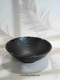 9 inch serving bowl, onyx melamine bowl, black shatterproof bowl, unbreakable salad bowl, matte black dinnerware, melamine pasta bowl, black serving dish
