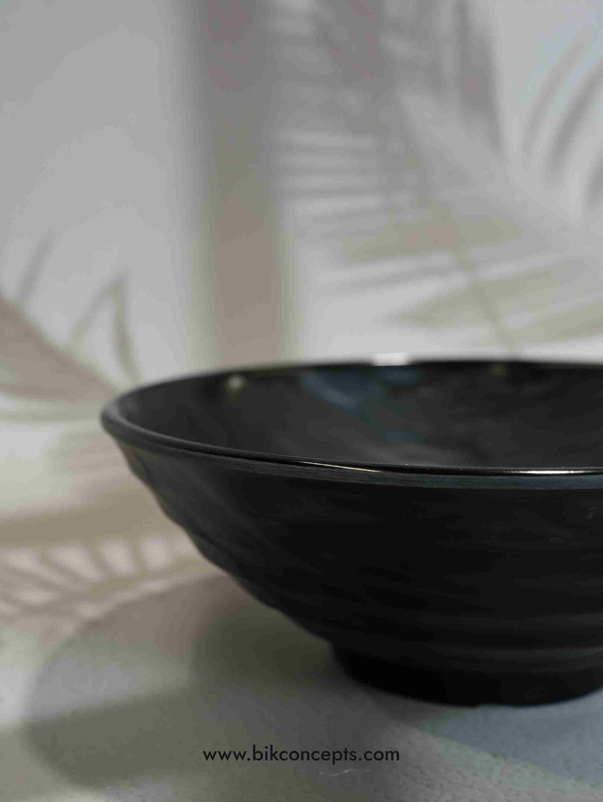 9 inch serving bowl, onyx melamine bowl, black shatterproof bowl, unbreakable salad bowl, matte black dinnerware, melamine pasta bowl, black serving dish
