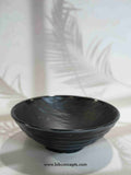9 inch serving bowl, onyx melamine bowl, black shatterproof bowl, unbreakable salad bowl, matte black dinnerware, melamine pasta bowl, black serving dish