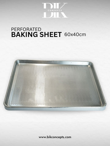 perforated baking sheet, commercial bun pan, aluminum sheet pan, 60x40 baking tray, bread baking pan, crisping tray for oven, professional bakeware USA.