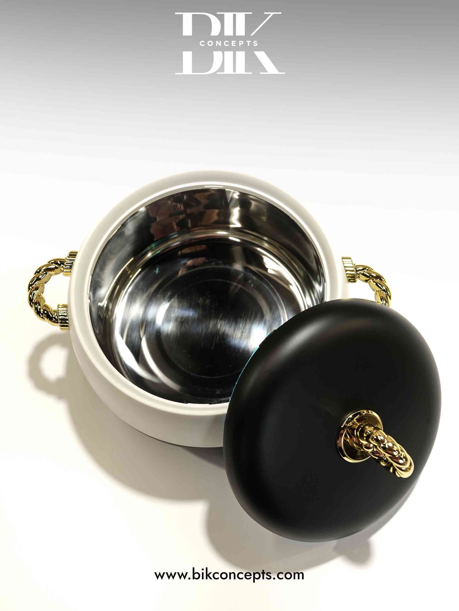 Insulated casserole set, food warmer hot pot, stainless steel food warmer, luxury serving dishes, 3 piece hot pot set