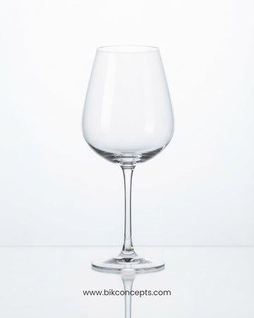 Clear Glass Wine Glasses Set of 6, Modern Angular Wine Glass 17.5 oz, 9 Inch Tall Stemware Set, Commercial Restaurant Wine Glasses Bulk, Hotel Barware Stemmed Wine Glasses, Catering Service Clear Glassware Set, Large Capacity Red and White Wine Glasses, Modern Crystal Clear Goblets Pack of 6