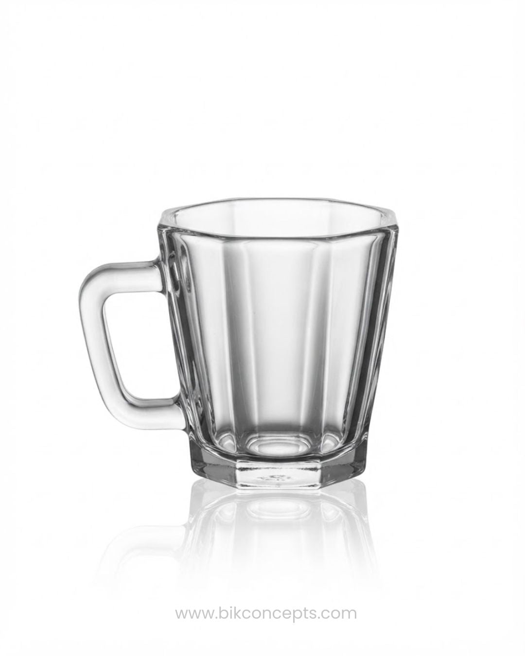 Clear Glass Coffee Mugs 205ml, Hexagonal Glass Tea Cups 7 oz Set of 6, Panelled Geometric Glassware, Commercial Restaurant Glass Mugs, Hotel Breakfast Glass Cups, Clear Glass Espresso Mugs, High Clarity Beverage Glassware, Catering Service Coffee Mugs