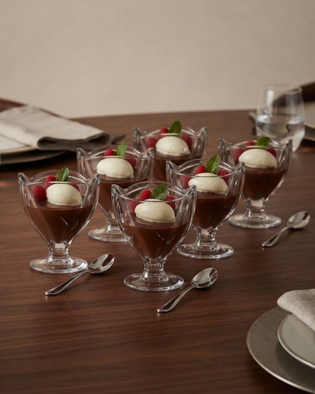 Clear Glass Tulip Dessert Bowls, 4 oz Ice Cream Cups Set of 6, Footed Sundae Dishes, Glass Parfait Cups, Mini Dessert Bowls for Catering, Scalloped Glass Ice Cream Bowl, Commercial Catering Dessertware USA, Clear Glass Sorbet Cups, Vintage Style Tulip Sundae Glass, Heavy Duty Mini Dessert Cups