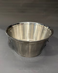 Commercial Stainless Steel Strainer Tub, Large Batch Rice Colander, Perforated Stainless Steel Wash Tub, Heavy Duty Catering Strainer Basket, Commercial Kitchen Colander with Handles, 23 Inch Stainless Steel Rice Strainer, Hotel Kitchen Food Prep Container, Industrial Food Grade Colander Vessel, Stainless Steel Vegetable Rinsing Tub, Commercial Grade Pasta Draining Strainer
