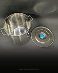 Commercial Stainless Steel Stock Pot, Heavy Duty Soup Pot with Lid, Welded Handle Catering Boiling Pot, Hotel Kitchen Stainless Stockpot, Large Capacity Restaurant Sauce Pot, 20 40 60 100 Quart Stock Pot, Flat Lid Commercial Cooking Pot, Industrial Stainless Steel Boiling Pot, Bulk Food Prep Commercial Pot, Commercial Grade Stockpot Set