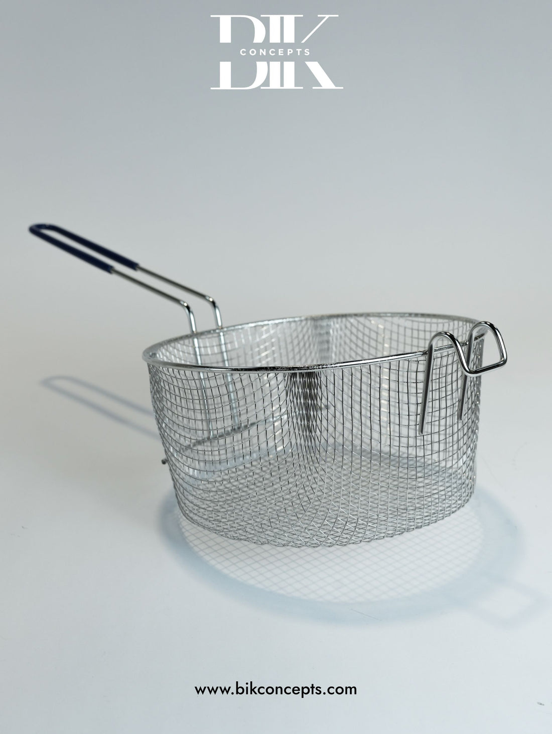 deep fryer basket, stainless steel frying basket, commercial fryer tool, chip frying basket, wire mesh skimmer, french fry basket, fryer basket with hook, heavy duty frying strainer