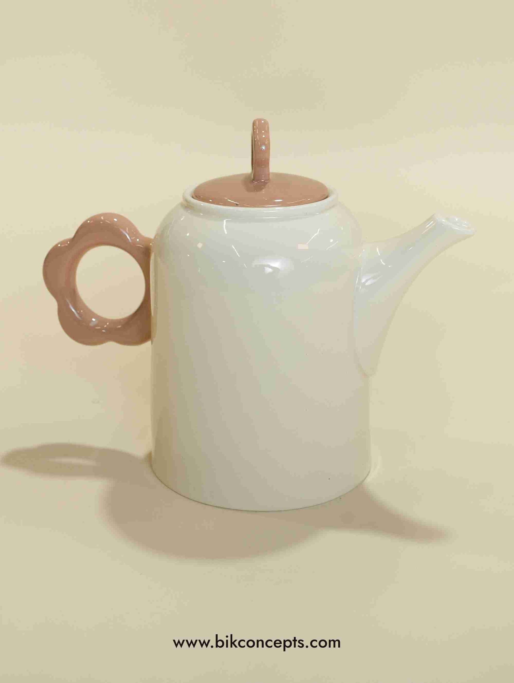 Dusty rose tea set, porcelain petal handle teapot, 8 piece pink tea service, luxury floral tea set, pink porcelain kettle, 1.5L tea set with tray, vintage rose tea cups, elegant tea gift.