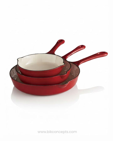 Enameled Cast Iron Skillet - 3 Sizes