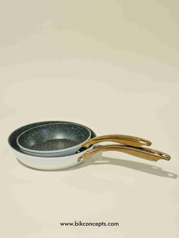 Non-Stick Aluminum Fry Pan Opal White – 8" & 10" Skillet