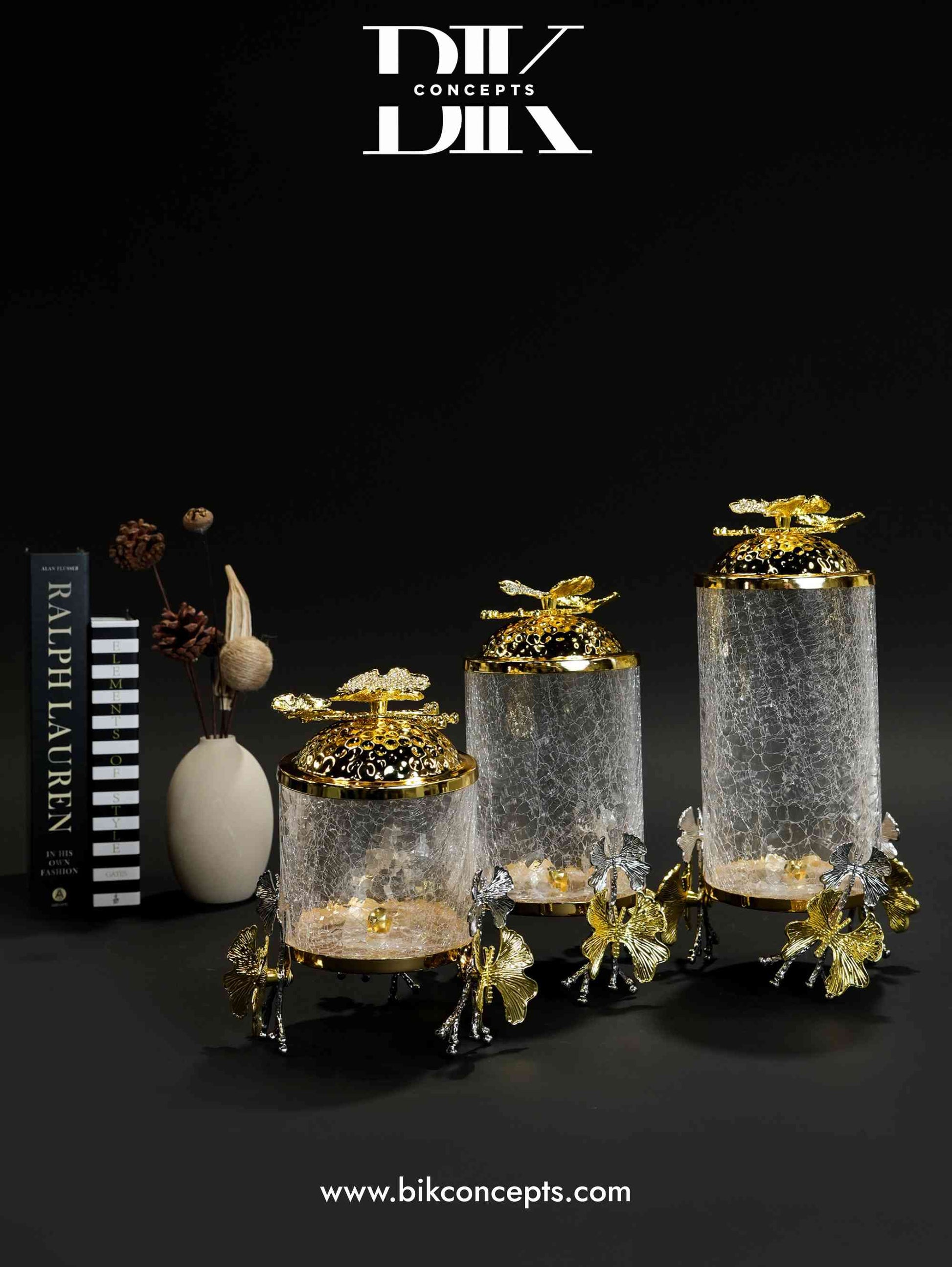 Luxury serving set 3 containers