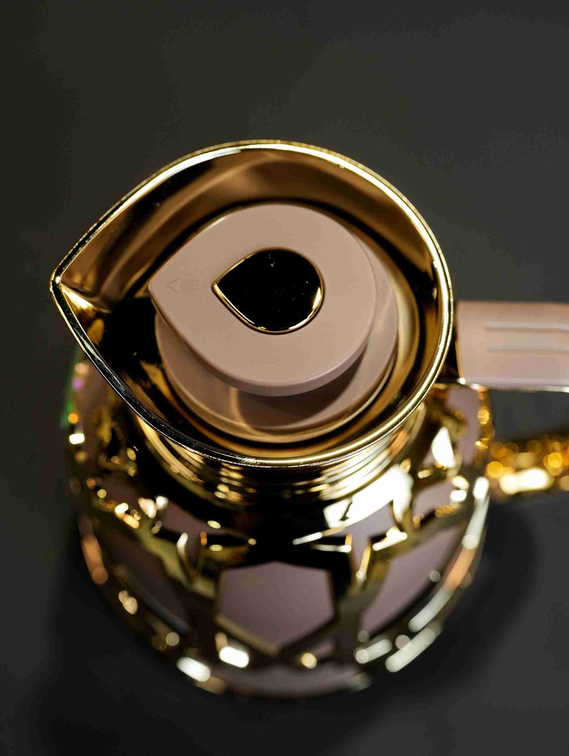 Mauve and gold carafe, 1L insulated flask, luxury coffee server, pink thermal tea pot, elegant Gahwa flask, modern Arabic coffee pot, luxury hospitality gift, thermal water pitcher