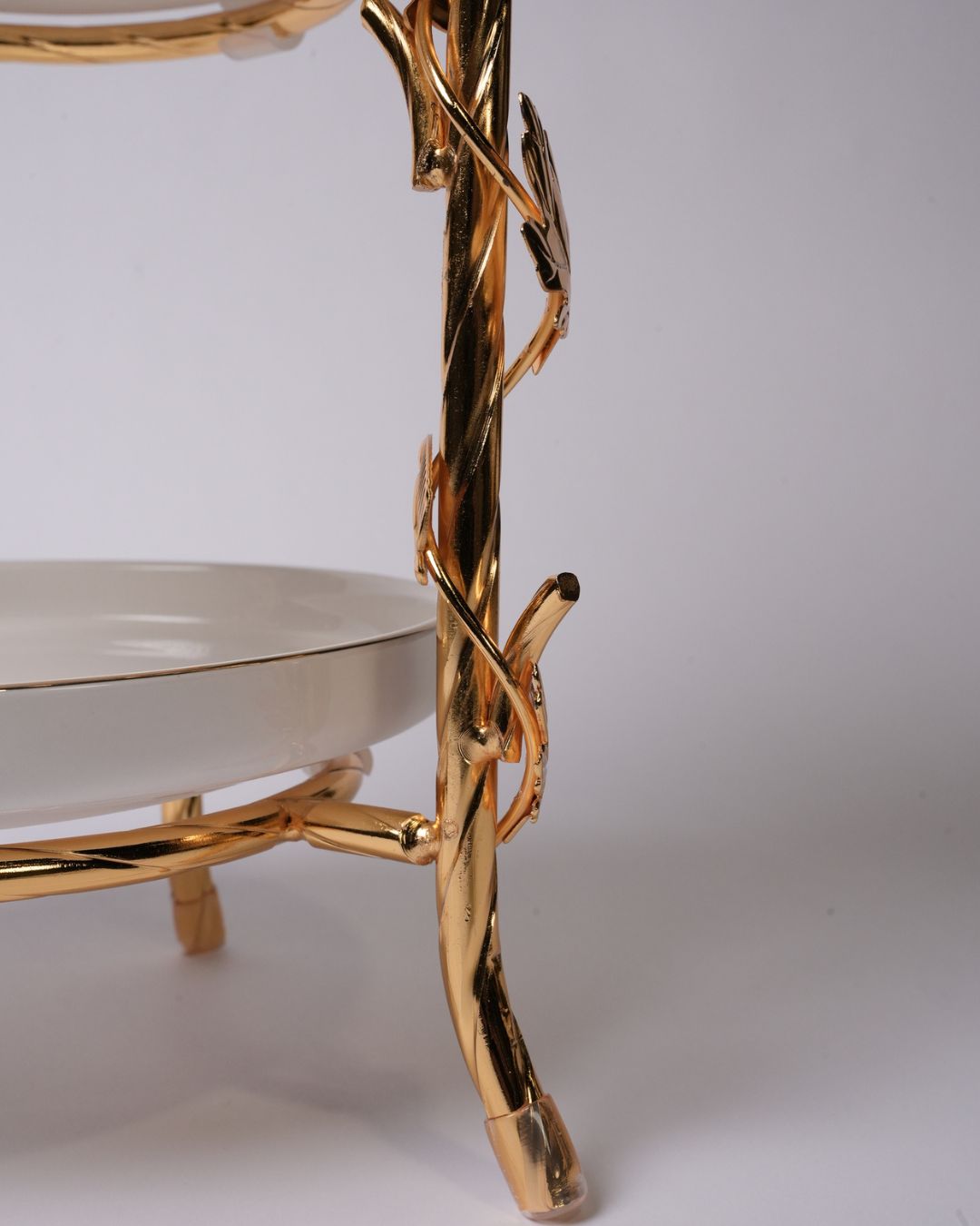 Gold 3 Tier Serving Platter, Luxury Tiered Dessert Stand, High End Catering Appetizer Tower, Porcelain and Gold Tiered Server, Botanical Bird Dessert Stand, Footed 3 Tier Food Stand, Upscale Wedding Dessert Display, High Tea Tiered Platter, Luxury Afternoon Tea Stand, Gold Metal Tiered Serving Tray, Designer Buffet Serving Tower