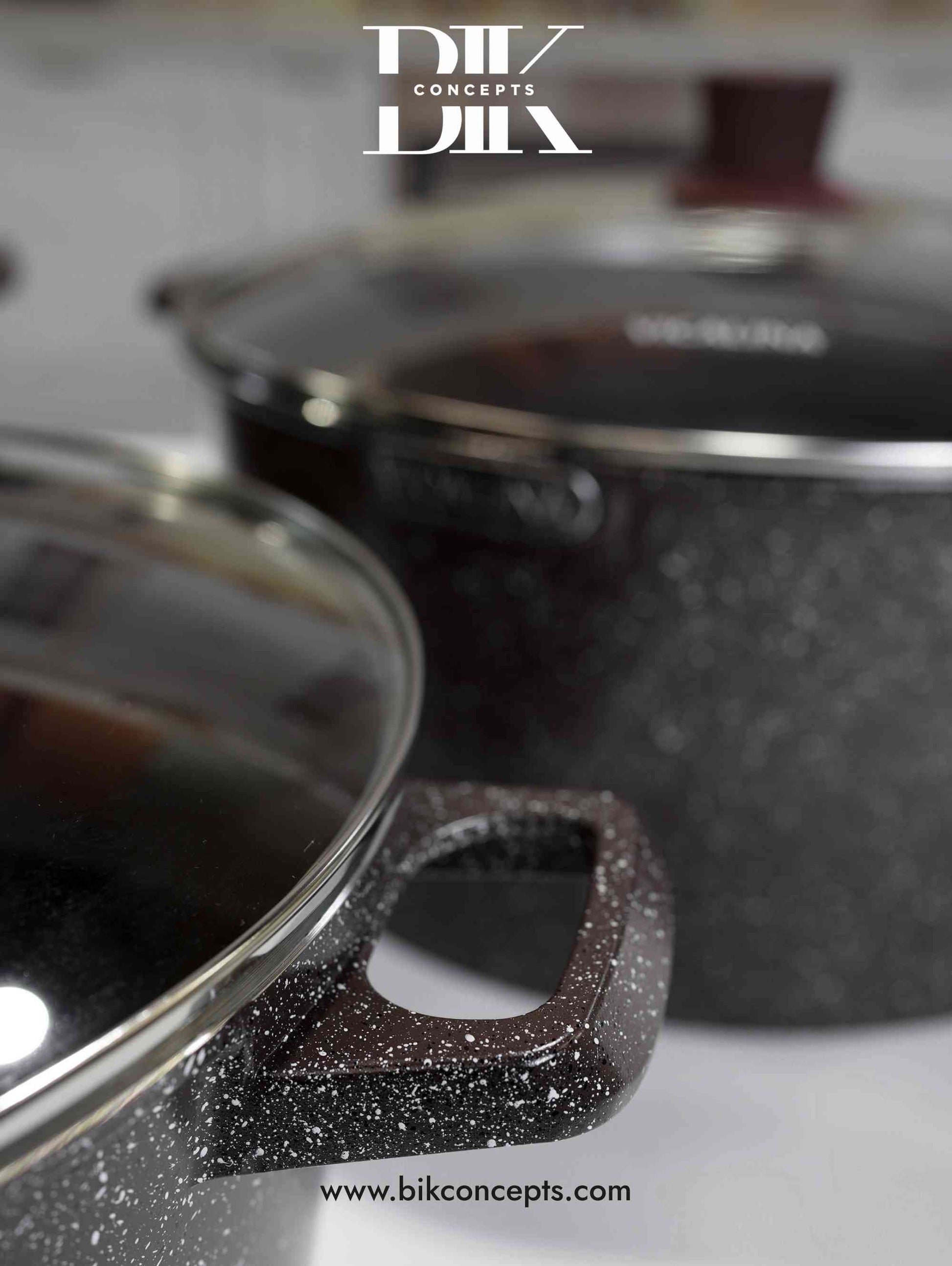 Granite speckle casserole set