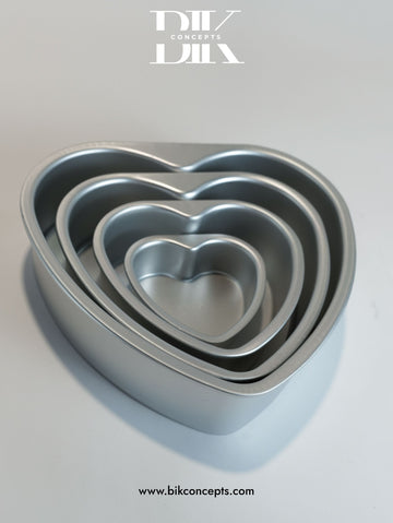 Non-Stick Heart Cake Molds - 4-Piece Baking Set for Layer Cakes