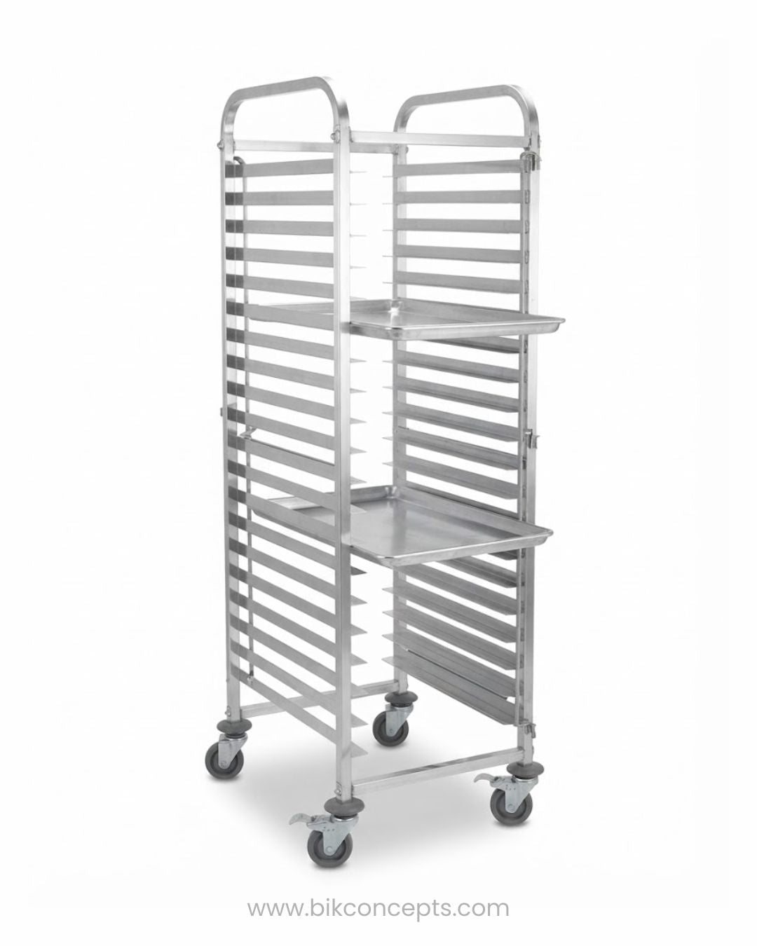 Commercial Sheet Pan Rack 18 Tier, Stainless Steel Bakery Trolley, Mobile Bun Pan Rack with Casters, Commercial Kitchen Tray Cart, Heavy Duty Sheet Pan Cooling Rack, Bakery Oven Pan Rack, Restaurant Prep Sheet Pan Storage, 72 Inch High Speed Pan Rack