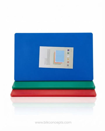 Polyethylene Chopping Board 23.5 x 15.5, Commercial Plastic Cutting Board Red Blue Green, Professional Hotel Kitchen Chopping Board, Color Coded Food Prep Board, High Density Polyethylene Board 0.5 Inch, Catering Grade Plastic Cutting Board, Large Non Porous Chopping Board, Commercial HACCP Cutting Board, Durable Plastic Kitchen Cutting Mat, Heavy Duty Meat and Vegetable Board