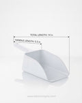 White Plastic Utility Scoop 14 Inch, Commercial Ice Scoop for Ice Machine, Heavy Duty Flour and Grain Scoop, Restaurant Kitchen Plastic Food Scoop, Large Plastic Utility Scoop White, Bakery Bulk Dry Food Scoop, Catering Service Ice Scoop, Shatterproof Plastic Kitchen Scoop, Flat Bottom Pantry Utility Scoop