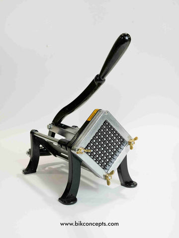 Heavy duty french fry cutter, cast iron potato slicer, commercial fry cutter, industrial potato cutter, stainless steel fry blade, restaurant food prep